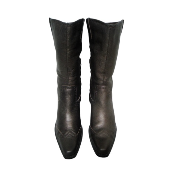 Cold Water Creek Bronze Leather Western Boots - Picture 5 of 7